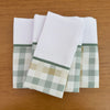 Kit Passeio 3 Peças: Fralda de Boca, Fralda de Ombro e Fralda Multiuso - Xadrez Verde
