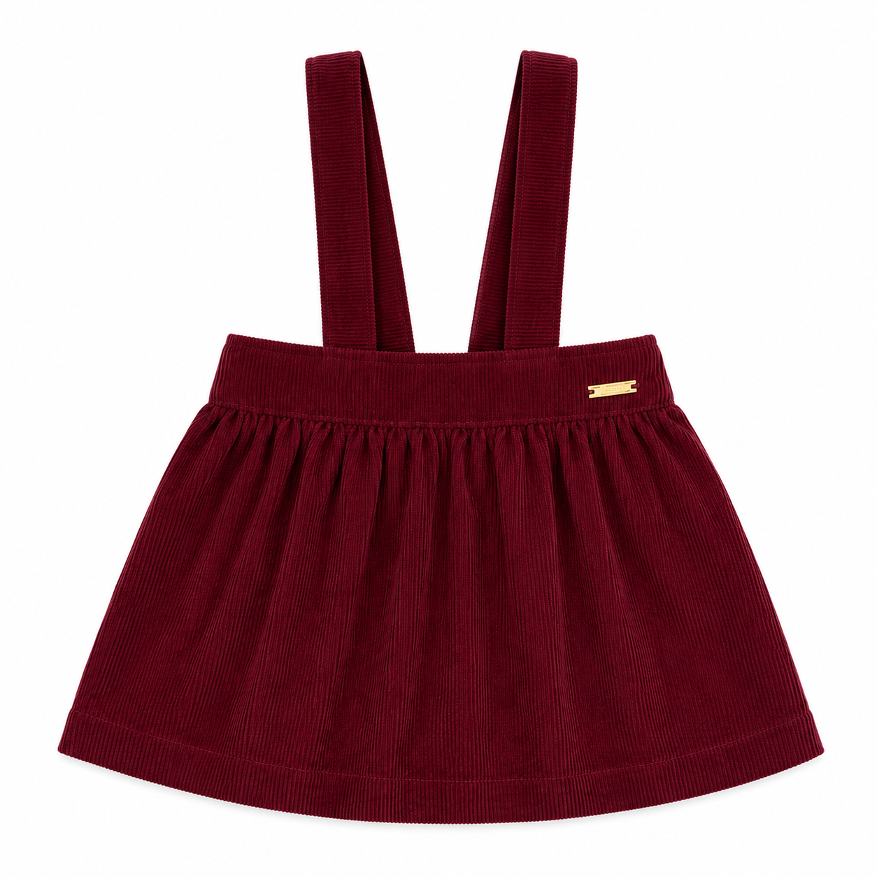Conjunto Salopete Veludo Marsala com Blusa Off White – Nini & Bambini