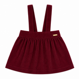 Conjunto Salopete Veludo Marsala com Blusa Off White – Nini & Bambini