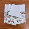 Kit Passeio 3 Peças: Fralda de Boca, Fralda de Ombro e Fralda Multiuso - Fazendinha