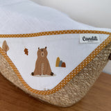 Fralda de Boca Cantinho Premium 100% Algodão - Amigos do Urso