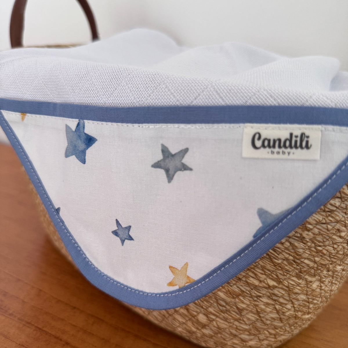 Fralda de Boca Cantinho Premium 100% Algodão - Estrelas
