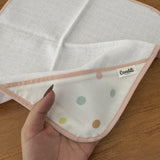 Fralda de Boca Cantinho Premium 100% Algodão - Bolinhas Rosas