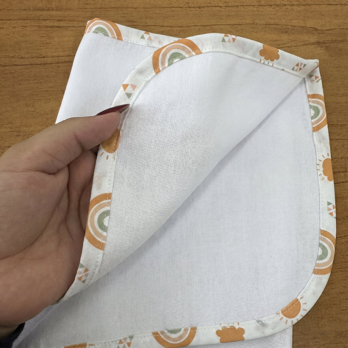 Cueiro Flanelado Premium 100% Algodão - Arco-íris