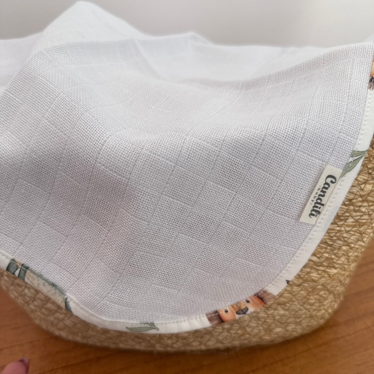 Fralda de Boca Slim Premium 100% Algodão - Leão e Jacaré