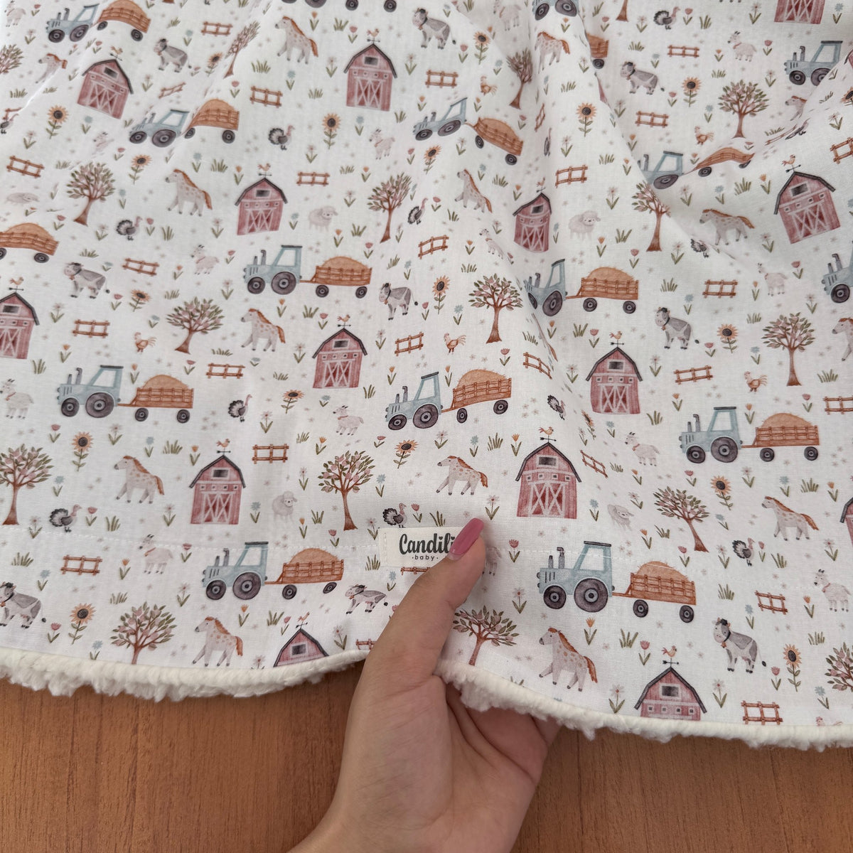 Cobertor de Bebê Carneirinho Sherpa - Fazendinha