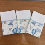 Kit Enxoval Maternidade 20 peças – Balões e Paraquedas Azul