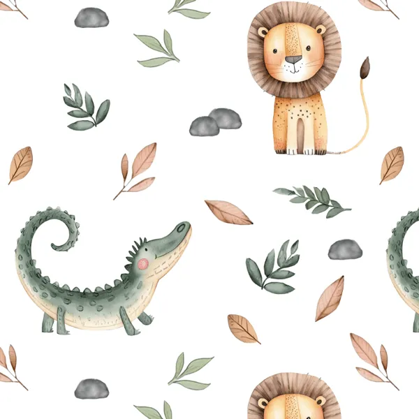 Kit Maternidade 20 peças - Leão e Jacaré