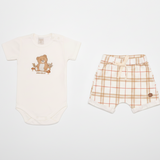 Conjunto Body com Short Ursinho Mini&Co