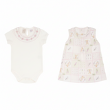 Conjunto Body Curto Com Salopete Lavanda – Mini&Co