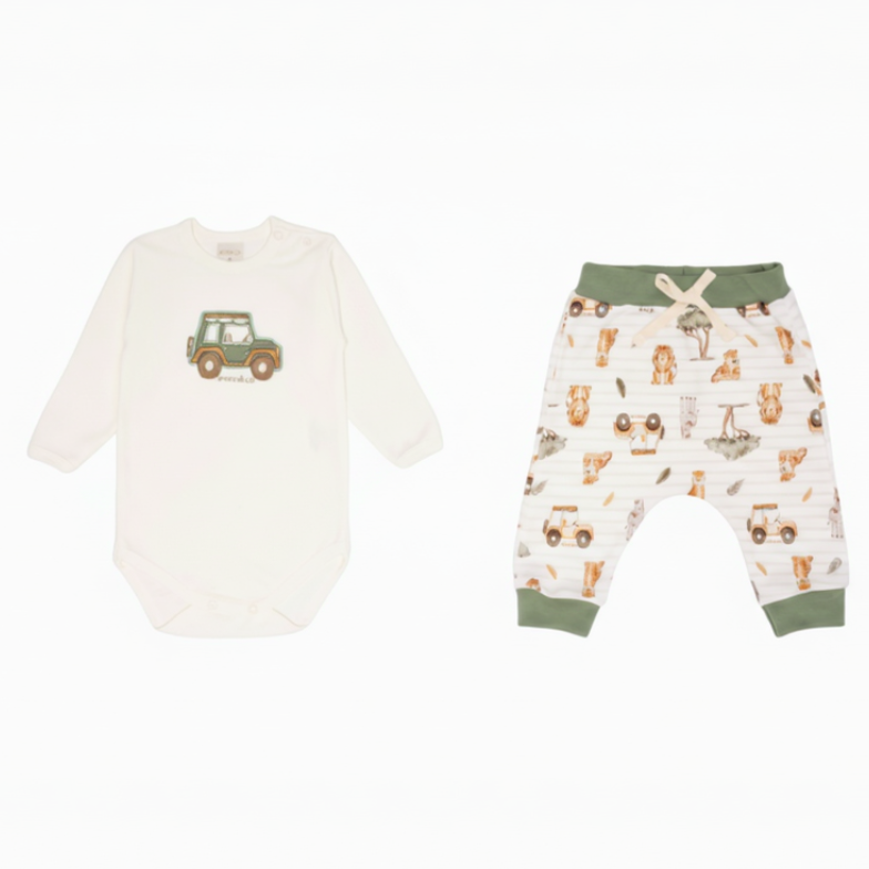 Conjunto Body longo e Calça Safari Mini&Co