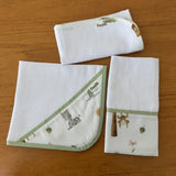 Kit Enxoval Fraldas de Boca 3 Peças – Safari Banho de Sol