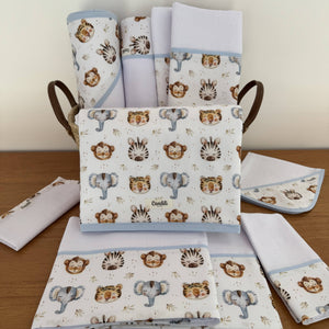 Kit Enxoval Ternura 10 peças – Animais da Savana