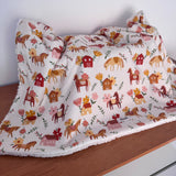Cobertor de Bebê Carneirinho Sherpa - Cavalinhos e Flores