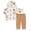 Conjunto Forrado Safari: Casaco c/ capuz e Calça em algodão egípcio- Mini&Co