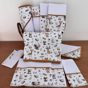 Kit Enxoval Ternura 10 peças – Bichinhos na Floresta