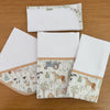 Kit Encanto 4 Peças: Fraldas de Boca e Fralda de Ombro - Fazenda Feliz