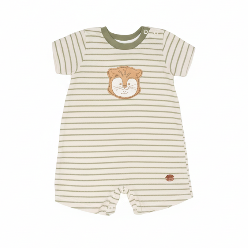 Macacão Curto Leãozinho – Mini&Co