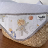 Fralda de Boca Cantinho Premium 100% Algodão - Pequeno Astronauta
