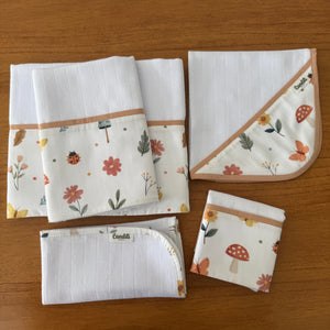 Kit Enxoval Essencial 5 Peças – Jardim Encantado