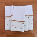 Kit Passeio 3 Peças: Fralda de Boca, Fralda de Ombro e Fralda Multiuso - Folhas de Outono