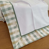 Cueiro Flanelado Premium 100% Algodão - Xadrez Verde