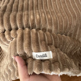 Cobertor de Bebê Dupla Face Fleece Canelado e Sherpa - Marrom