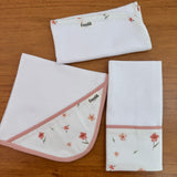 Kit Fraldas de Boca 3 Peças - Flores e Folhas