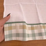 Fralda de Boca Barradinho Premium 100% Algodão - Xadrez Verde
