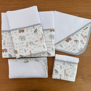 Kit Enxoval Essencial 5 Peças – Safari Baby
