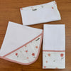 Kit Enxoval Fraldas de Boca 3 Peças – Flores e Folhas