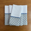 Kit Passeio 3 Peças: Fralda de Boca, Fralda de Ombro e Fralda Multiuso - Xadrez Azul