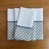Kit Passeio 3 Peças: Fralda de Boca, Fralda de Ombro e Fralda Multiuso - Xadrez Azul