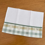Fralda de Boca Barradinho Premium 100% Algodão - Xadrez Verde