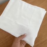 Saída de Maternidade Menino tricô Branco e Cinza Listrado - 2 Peças