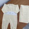 Saída de Maternidade Menina Tricô Amarelo - 2 Peças