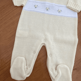 Saída de Maternidade Menina Tricô Amarelo - 2 Peças