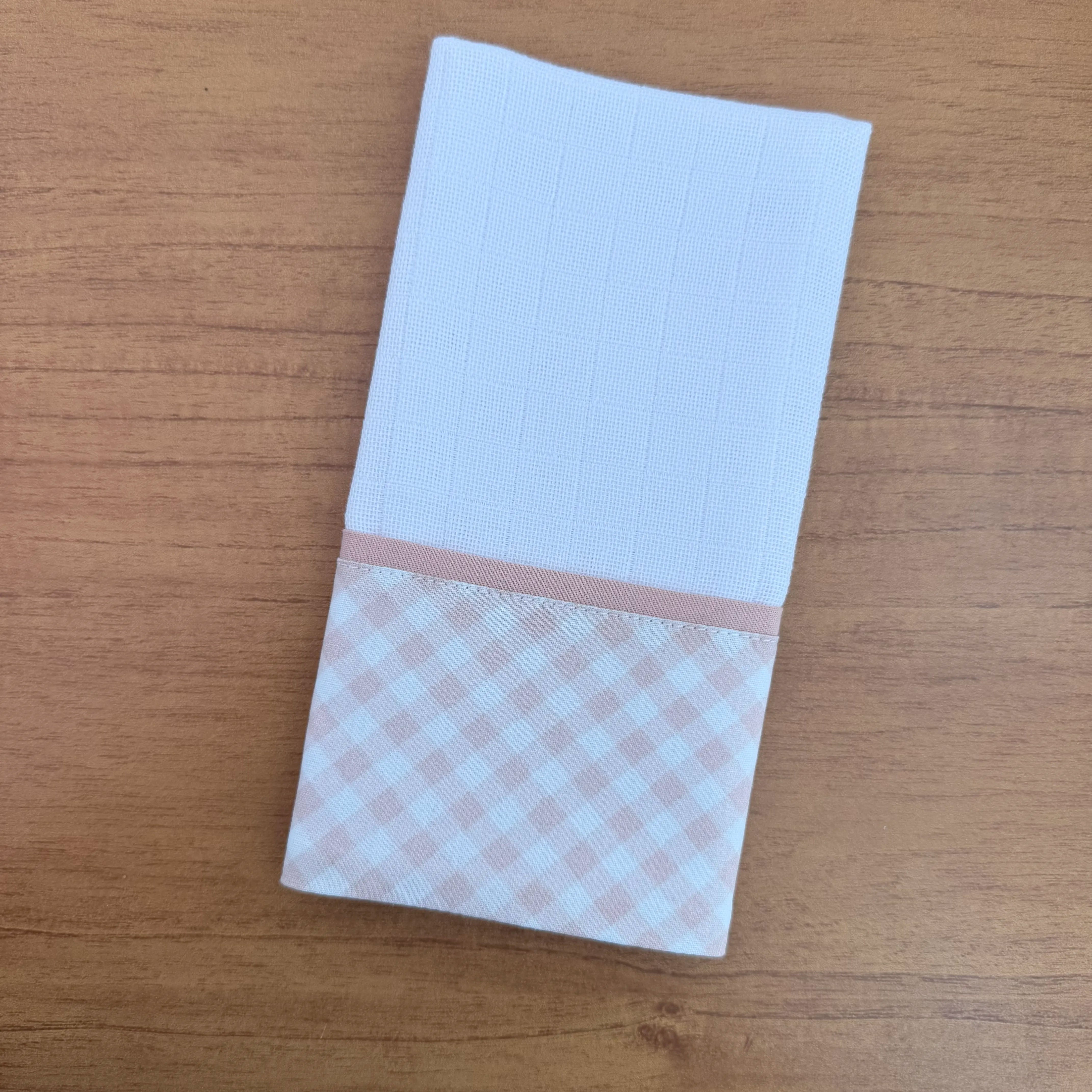 Fralda de Boca Barradinho - Xadrez Rosa