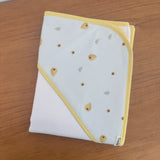 Toalha Fralda de Banho com Capuz Premium - Abelhas e Colmeias