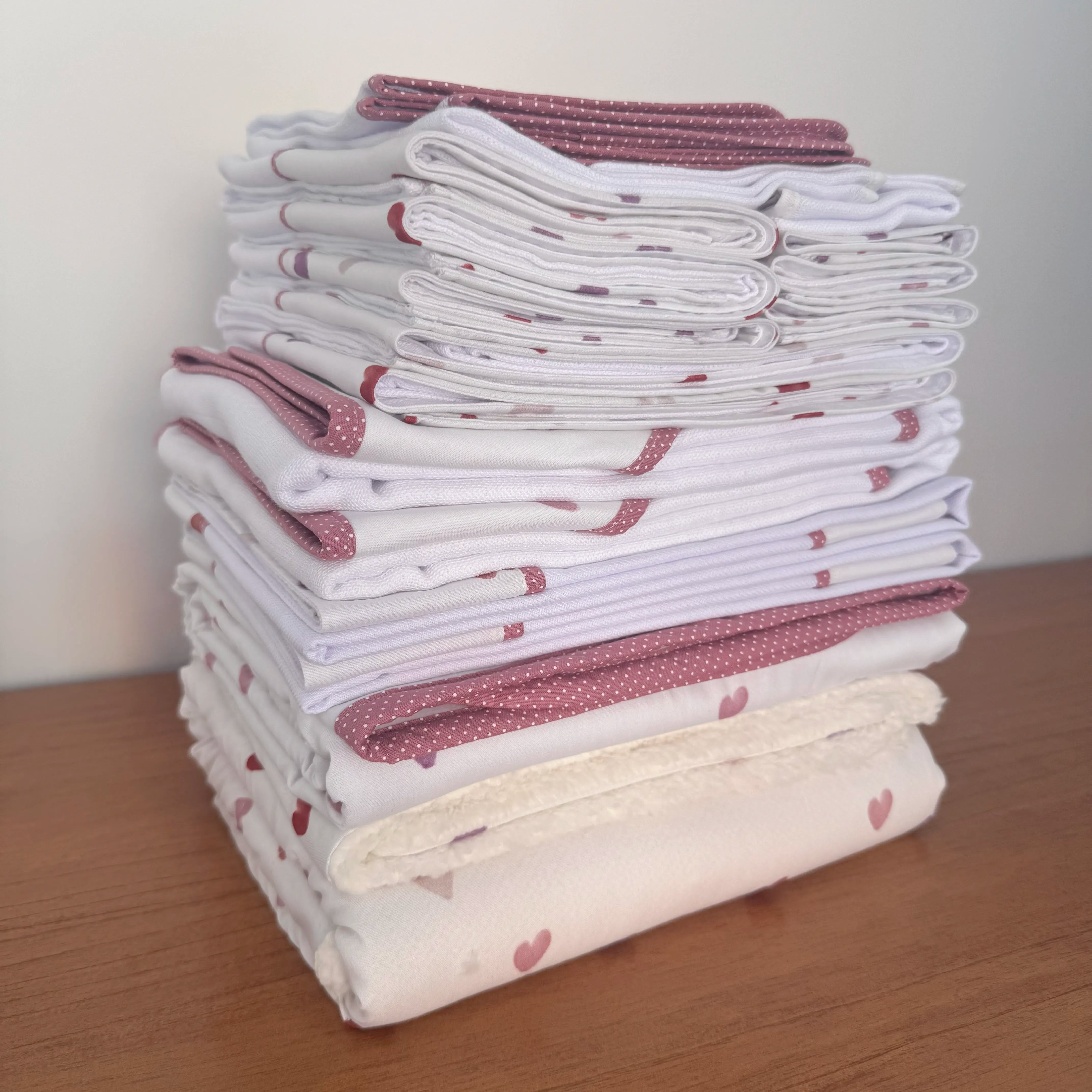 Kit Maternidade 20 peças - Corações