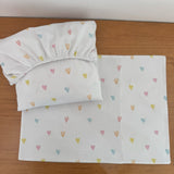 Jogo de Lençol 2 Peças - Corações Coloridos
