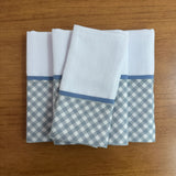 Kit Passeio 3 Peças: Fralda de Boca, Fralda de Ombro e Fralda Multiuso - Xadrez Azul