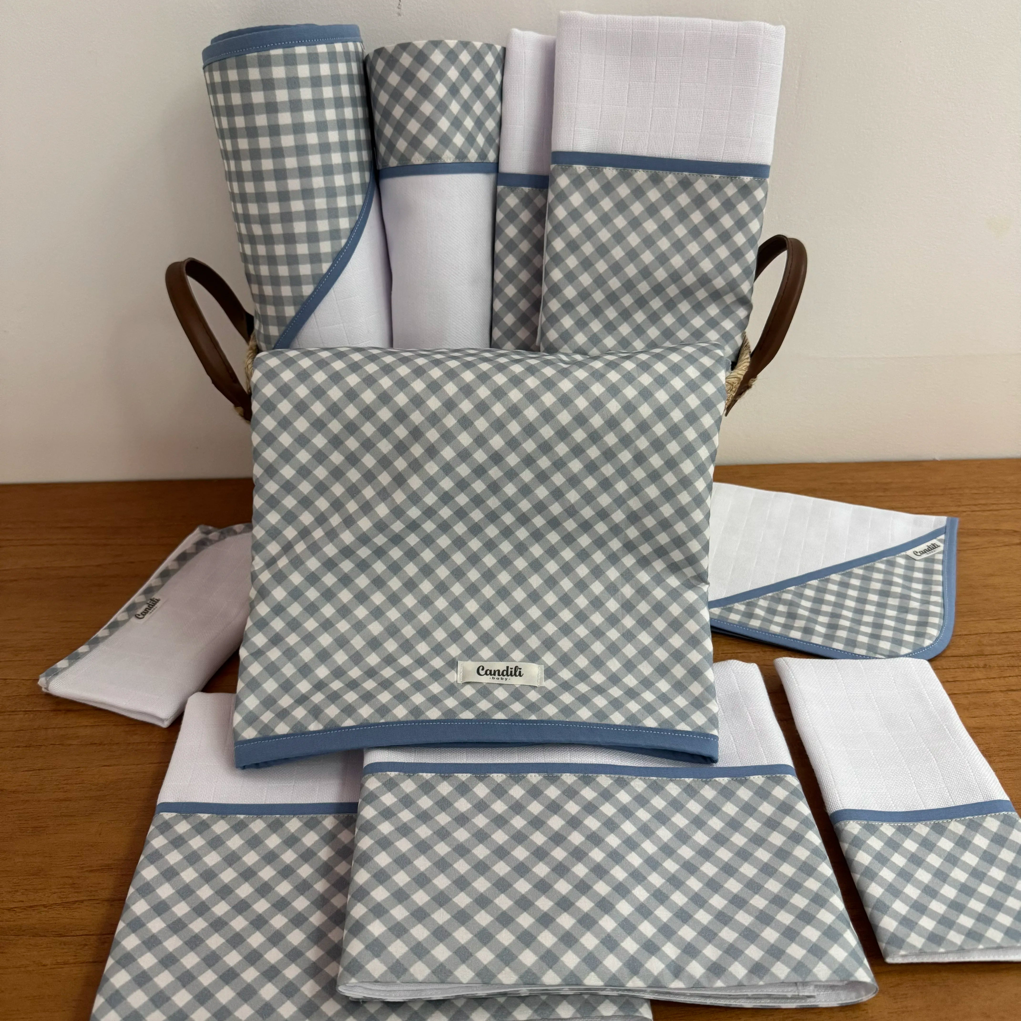 Kit Ternura 10 peças - Xadrez Azul