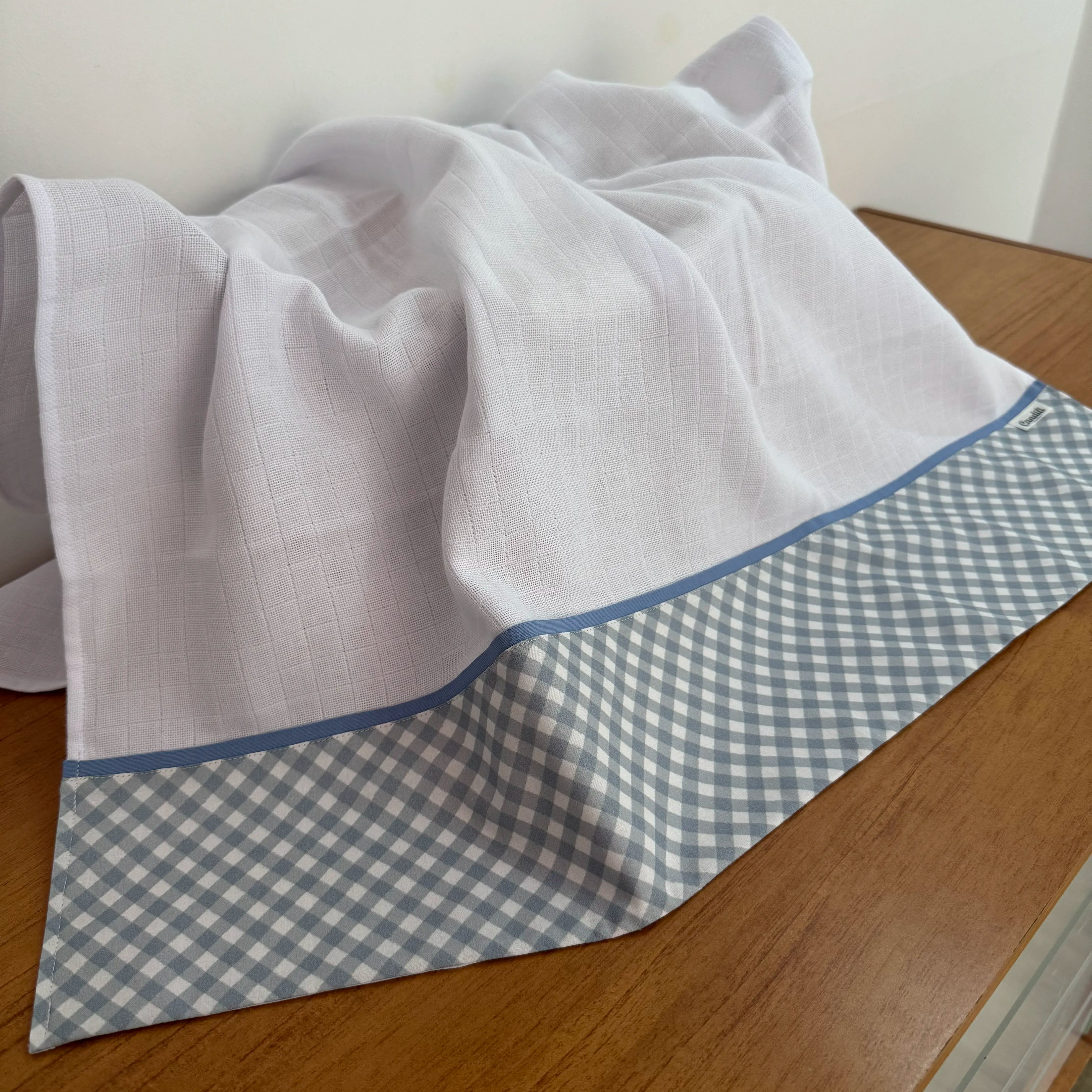 Fralda Multiuso - Xadrez Azul