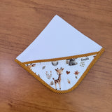 Kit Afeto 6 Peças: Fraldas de Boca, Fralda de Ombro, Fralda Multiuso e Toalha de Banho - Bichinhos na Floresta