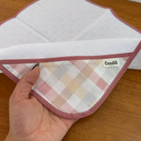 Fralda de Boca Cantinho - Xadrez Rosê Old