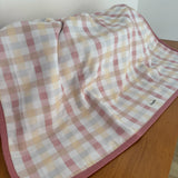 Manta Dupla Face - Xadrez Rosê Old