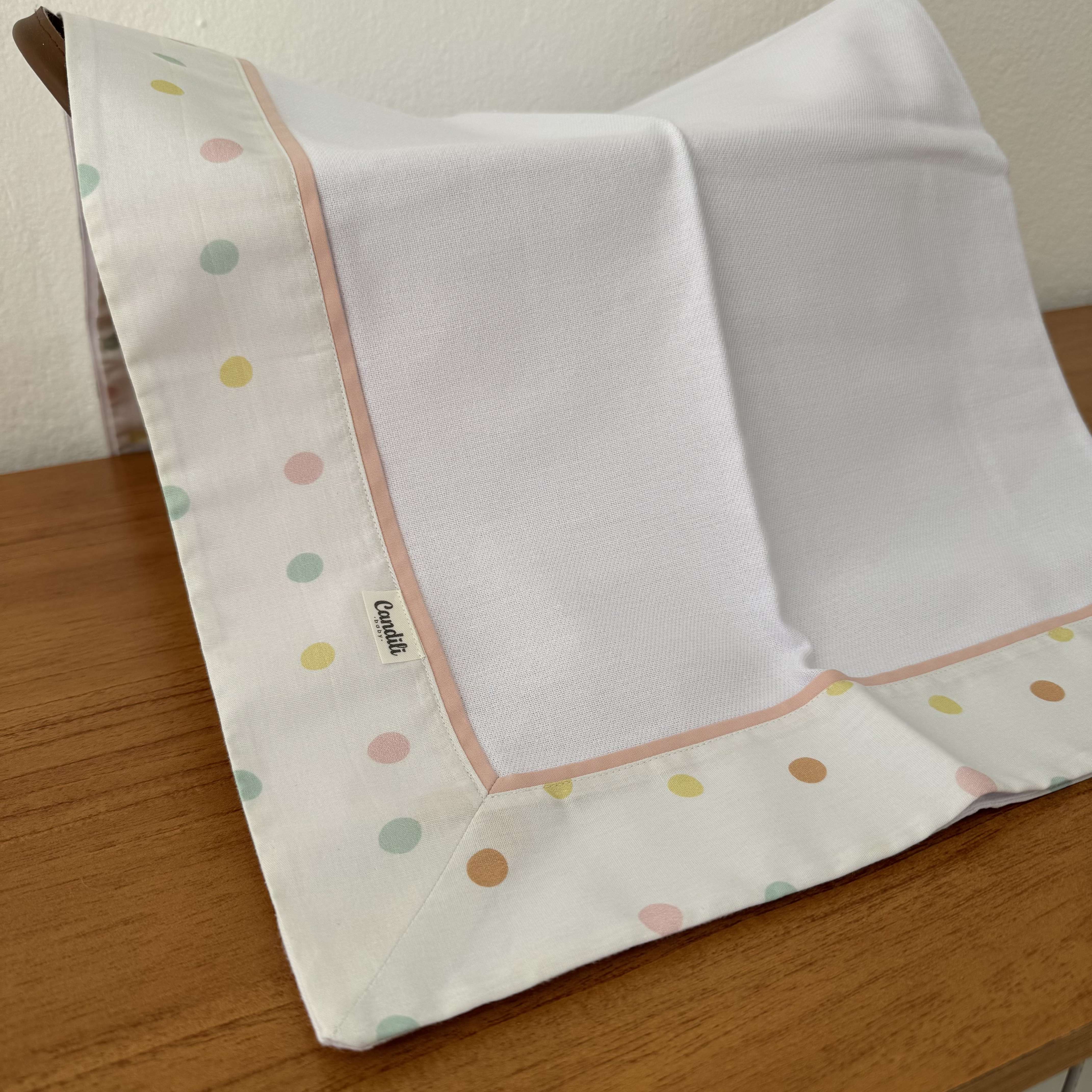 Cueiro Flanelado - Bolinhas Rosas