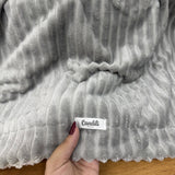 Cobertor Fleece Canelado Cinza