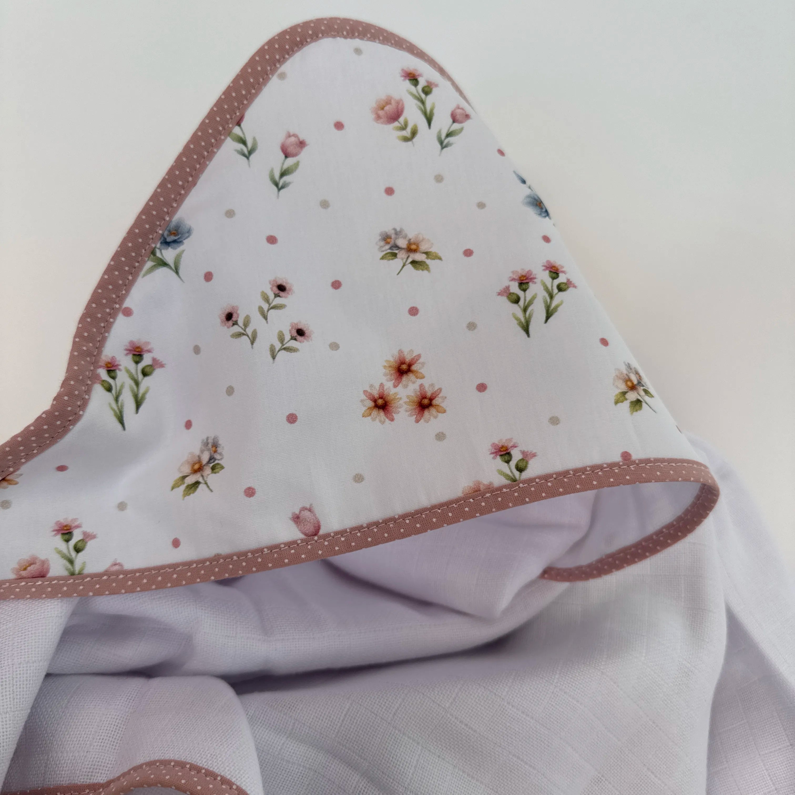 Toalha Fralda de Banho com Capuz Premium - Primavera